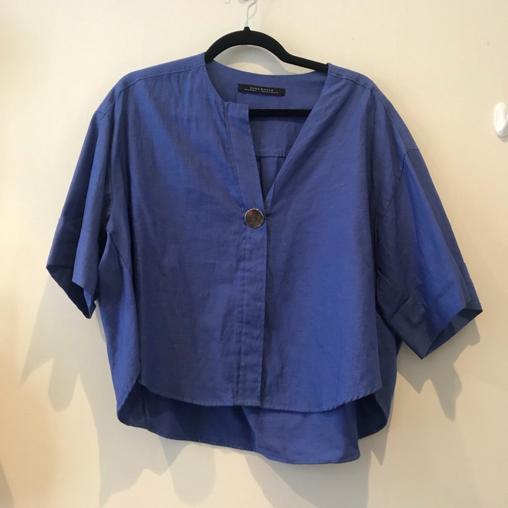 Zara Oversized Blue Shirt XS/S